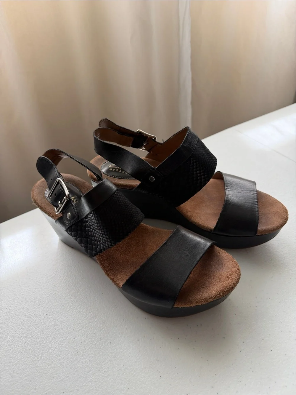 Clark’s Wedge Sandals with Adjustable Straps